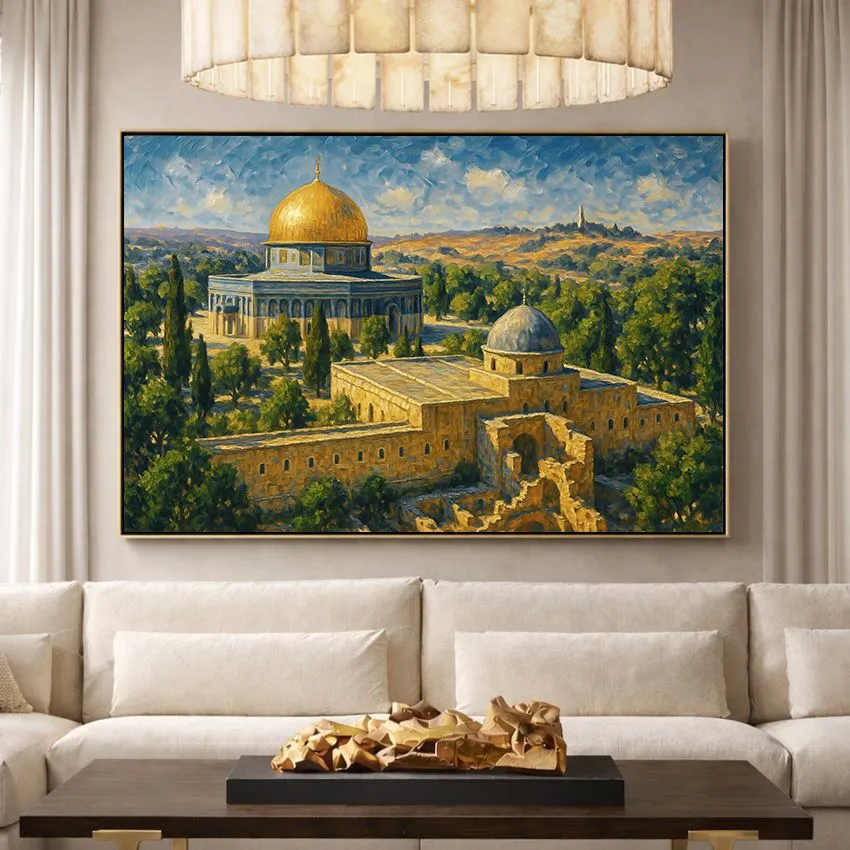 Dome of the Rock and Jerusalem Walls Al-Quds Wall Art