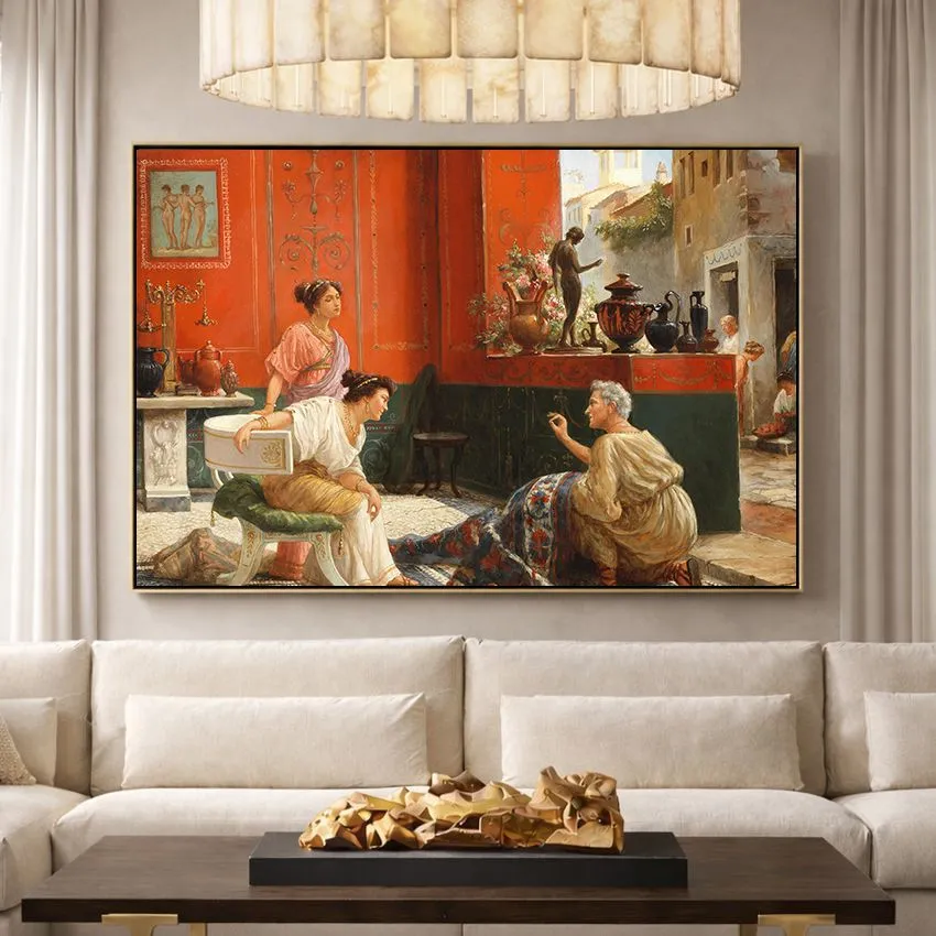 The Carpet Seller by Ettore Forti – Orientalist Wall Art
